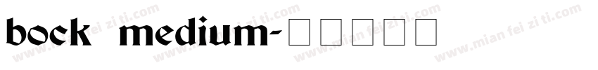 bock medium字体转换